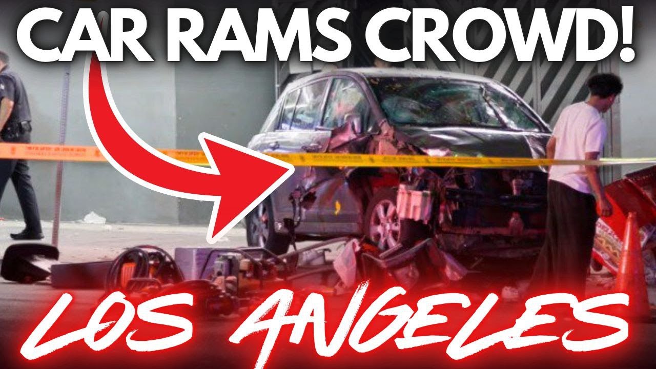 🔴 CAR RAMS CROWD!! MASS CASUALTIES - LOS ANGELES - LIVE