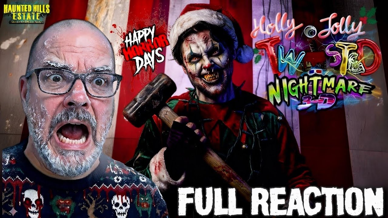 Full Reaction Walkthrough | Holly Jolly Twisted Nightmares 3D | Haunted Hills Estate Scream Park