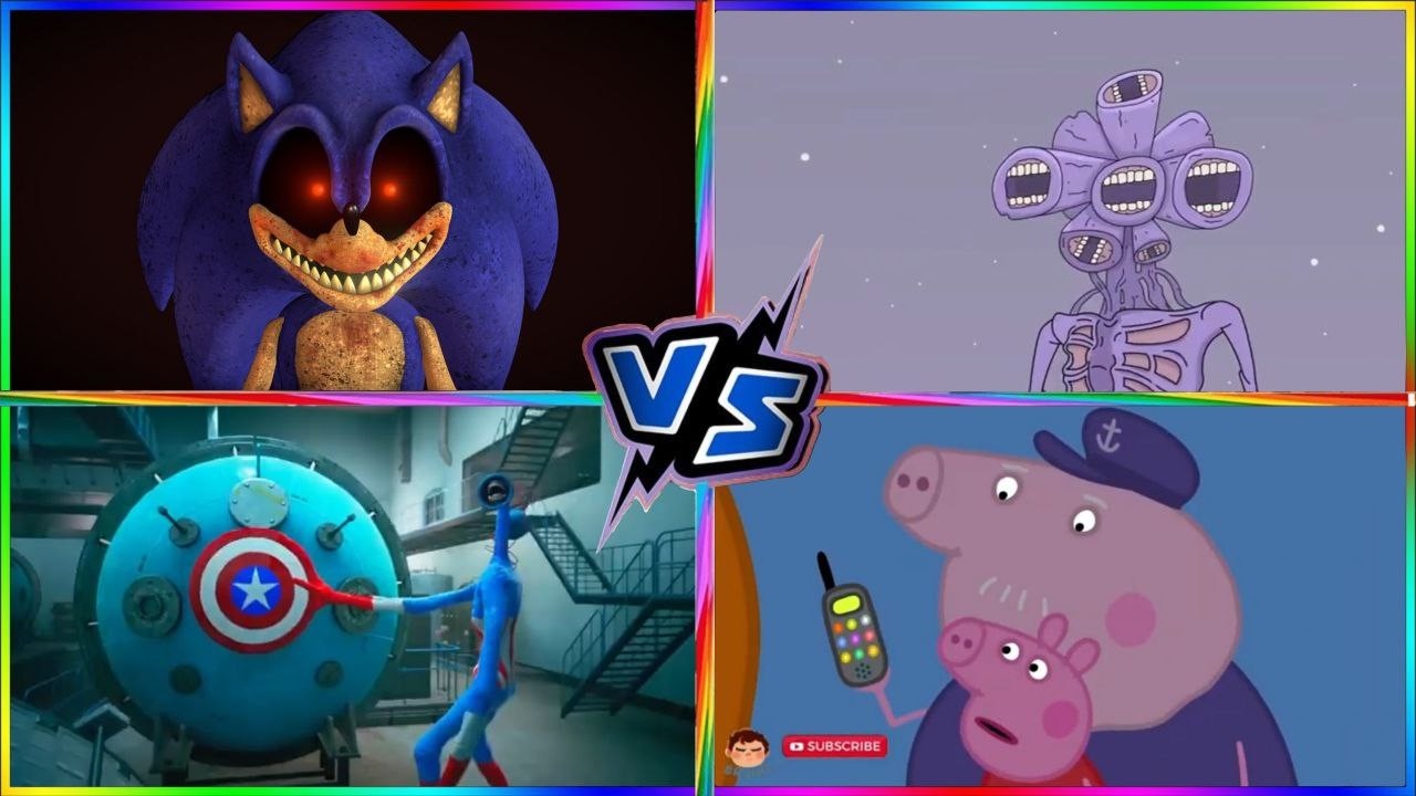 Siren Head🆚Sonic Exe 🆚 Pig.exe🆚Siren head 2 Tiles Hop EDM Rush