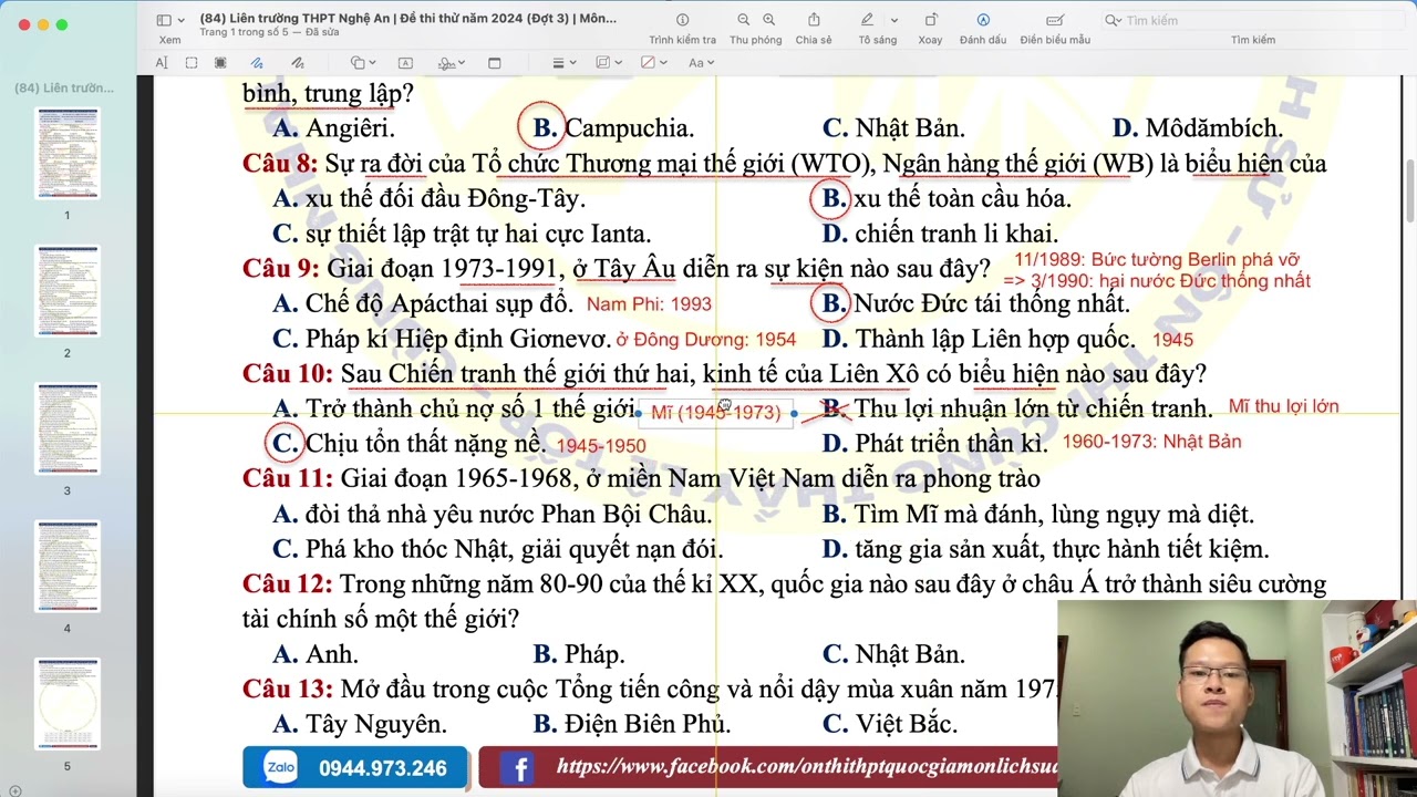 [2024] ĐỀ THI THỬ ĐỢT 3 | MÔN LỊCH SỬ | LIÊN TRƯỜNG NGHỆ AN