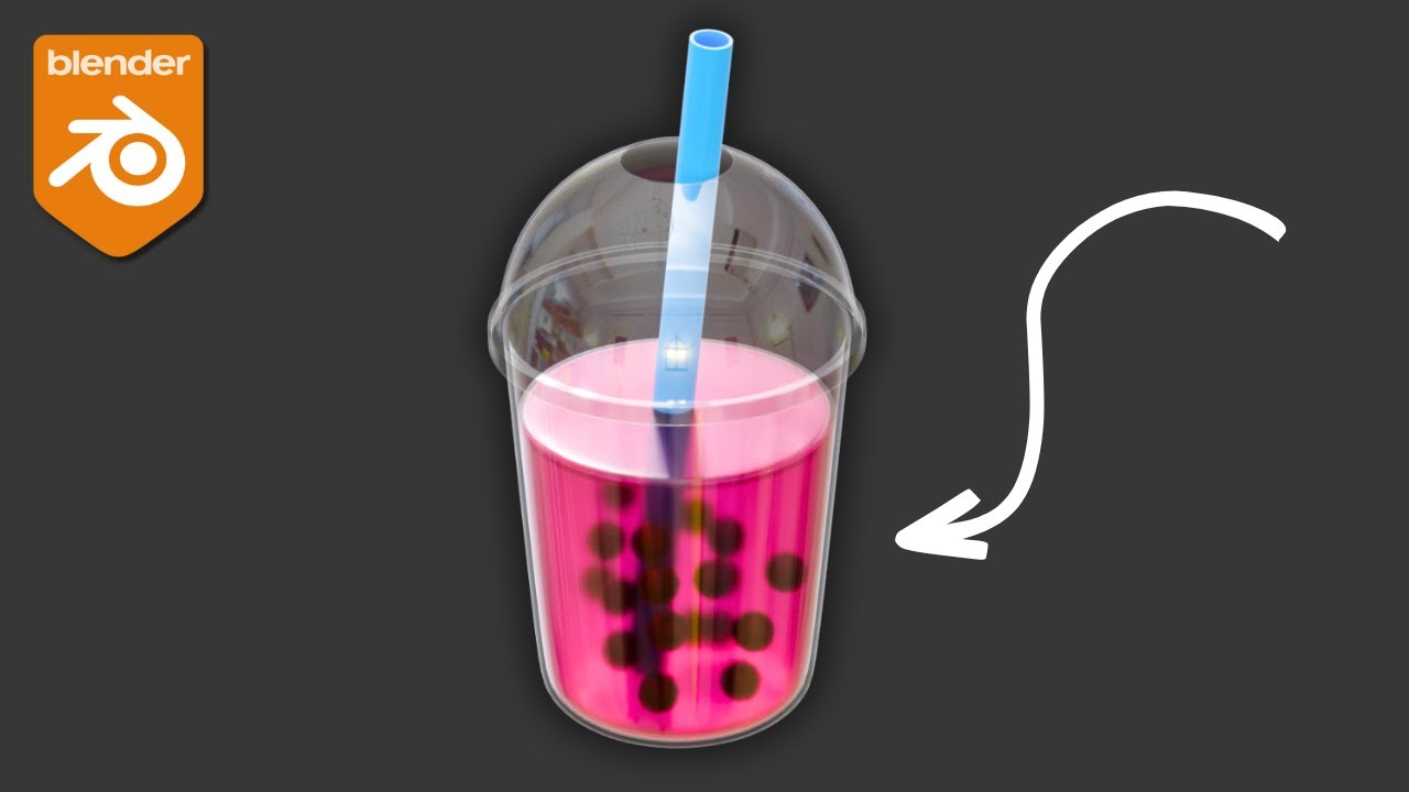 Создайте этот милый низкополигональный пузырьковый чай в Blender | 3D Blender Tutorial