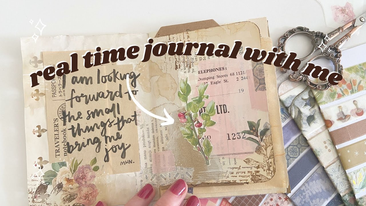 Junk Journal With Me | My creative process in real time