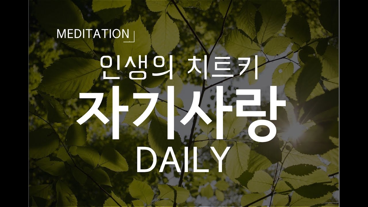 마음을 밝히고 삶을 밝히는 자기사랑 명상 ㅣ 데일리 자기사랑 습관만들기