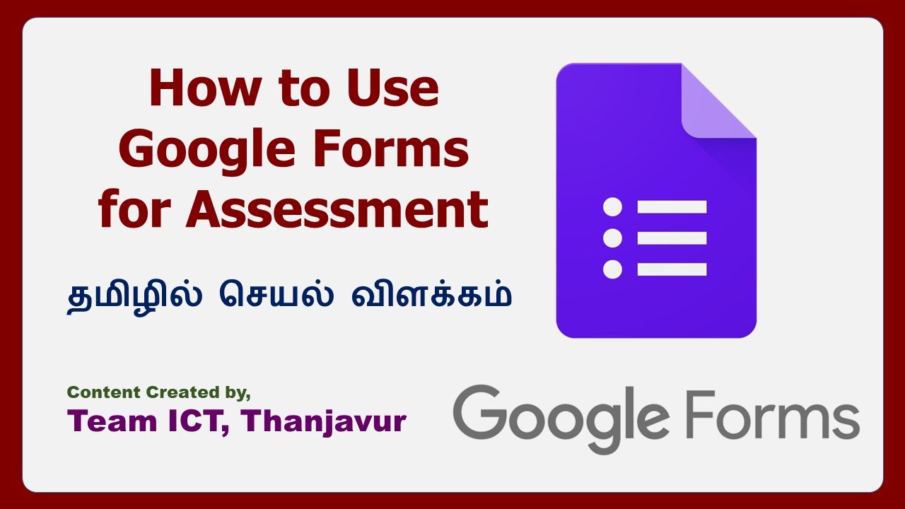 How to Use Google Forms for Assessment (Tamil)