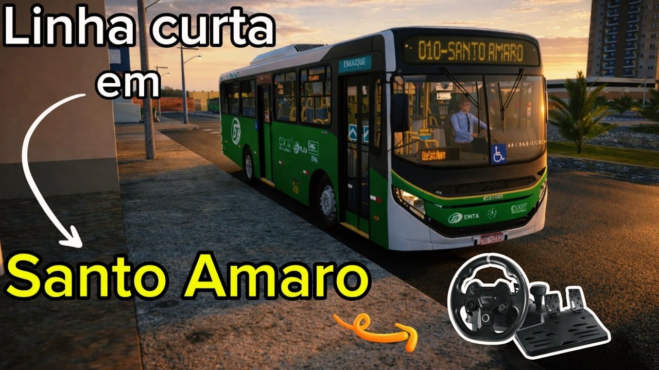 🌅 PRIMEIRA VIAGEM DO DIA em Santo Amaro 🚍 | Linha Curta no Proton Bus Simulator