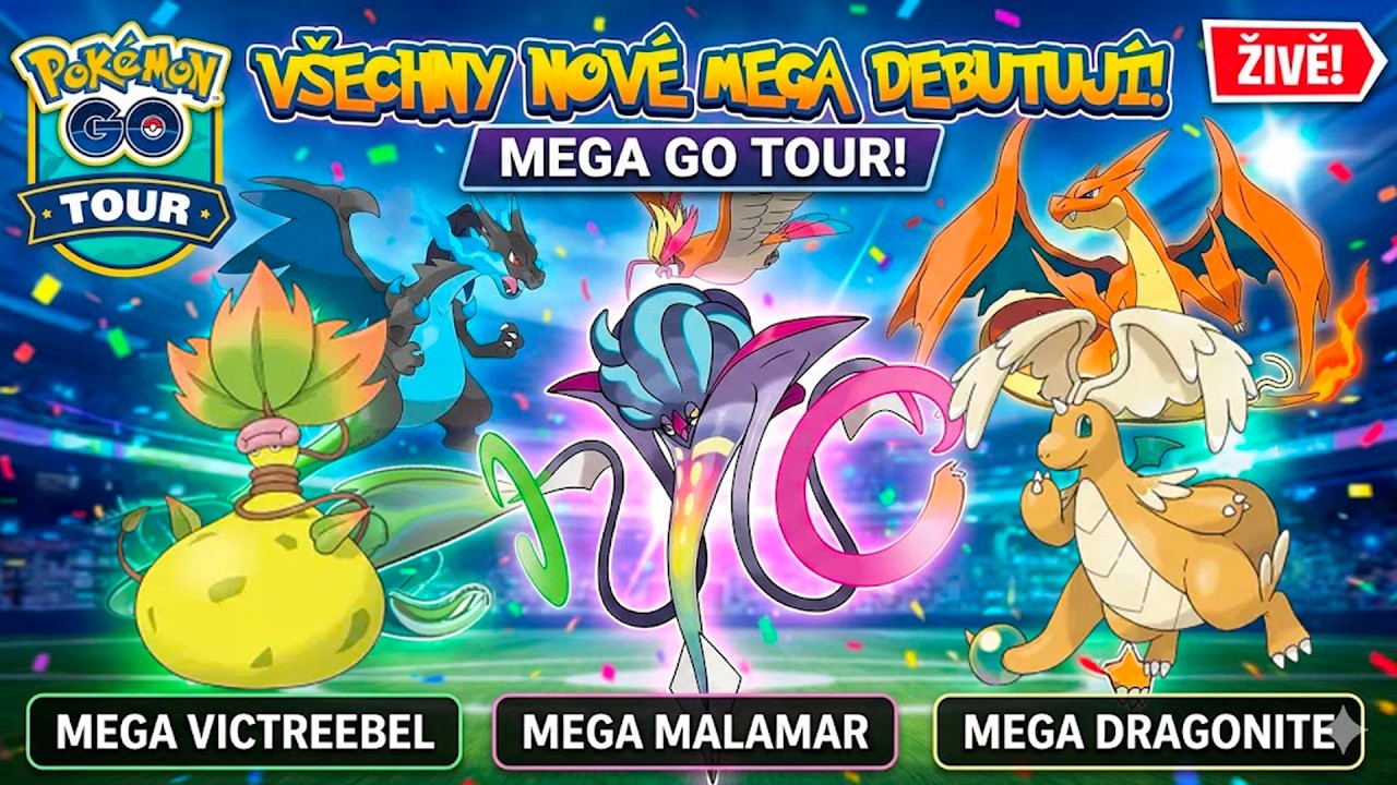 ŽIVÝ STREAM z Pokémon GO Tour 2026! MEGA event se SUPER MEGA pokémony.