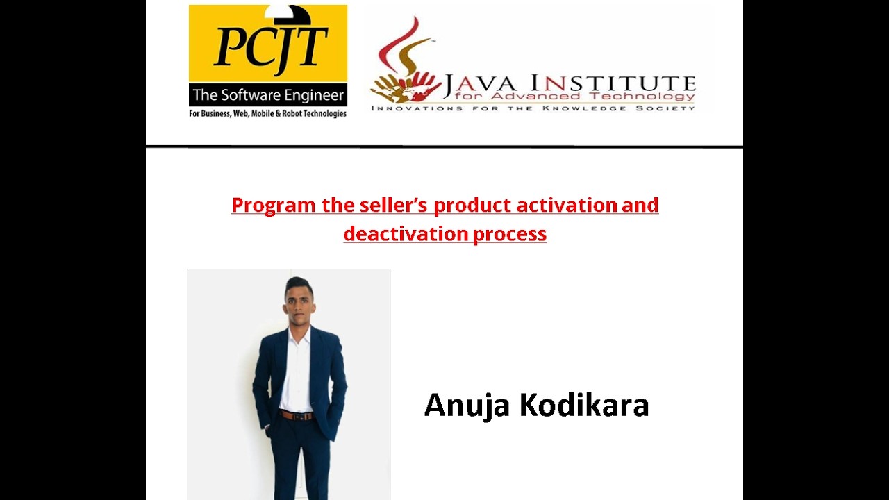 Seller's Product Activation & Deactivation | WEB Programming I | Java Institute