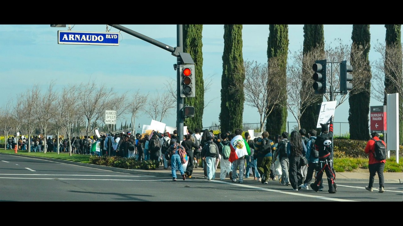 Mountain House High School Students March in protest of ICE actions and raids February 6, 2026