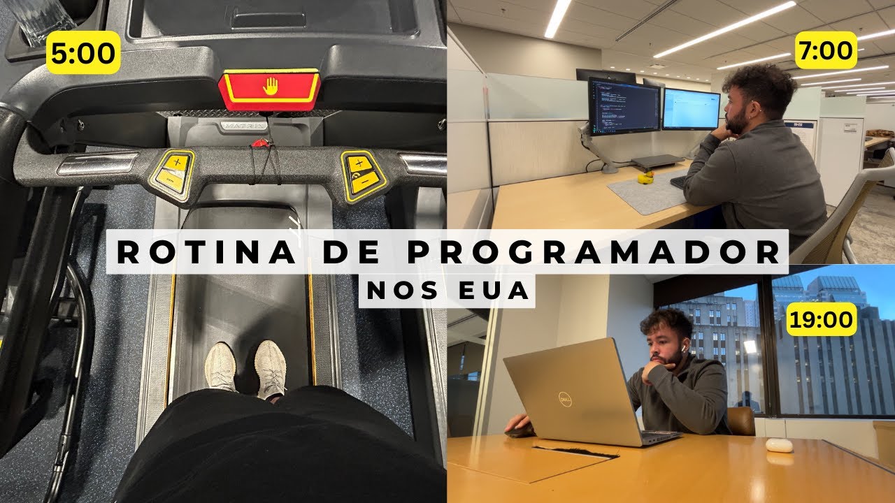 Minha NOVA ROTINA DE PROGRAMADOR nos EUA 🇺🇸 5 DA MANHÃ