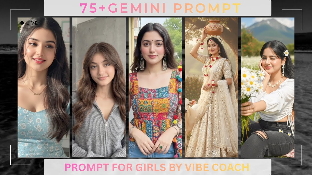 GEMINI PROMPT FOR GIRLS | 75+ Trending #gemini #chatgpt #geminiprompt #chatgptprompts #geminiai