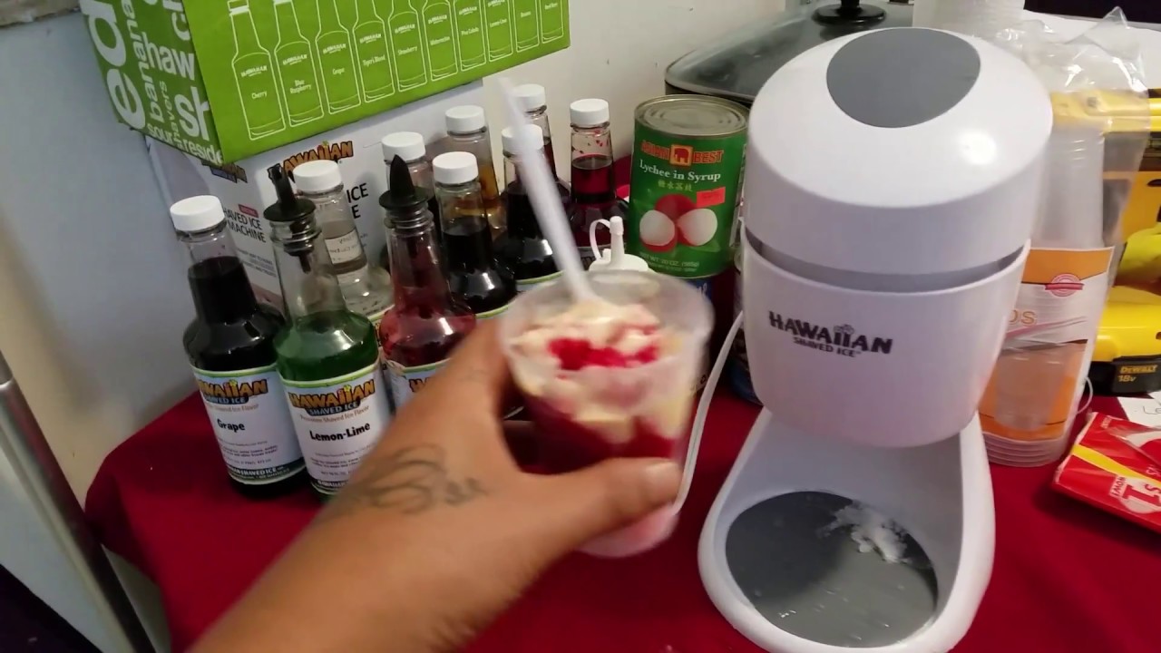 HOW TO MAKE HAWAIIAN SHAVE ICE- REVIEW - HAWAIIAN SHAVE ICE MACHINE