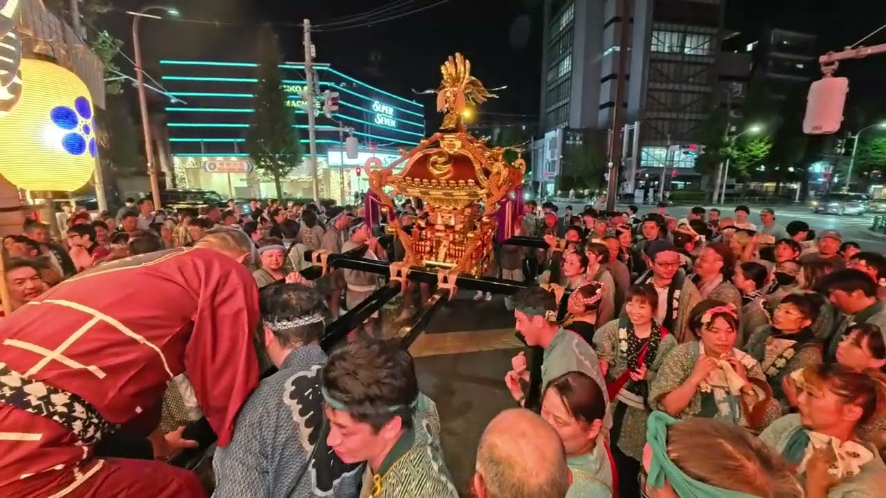 東京音頭～神輿宮入　新中野杉山公園盆踊り11終　2025年9月14日　新中野祭事会氷川・天神両社御祭礼奉納踊り　東京都中野区