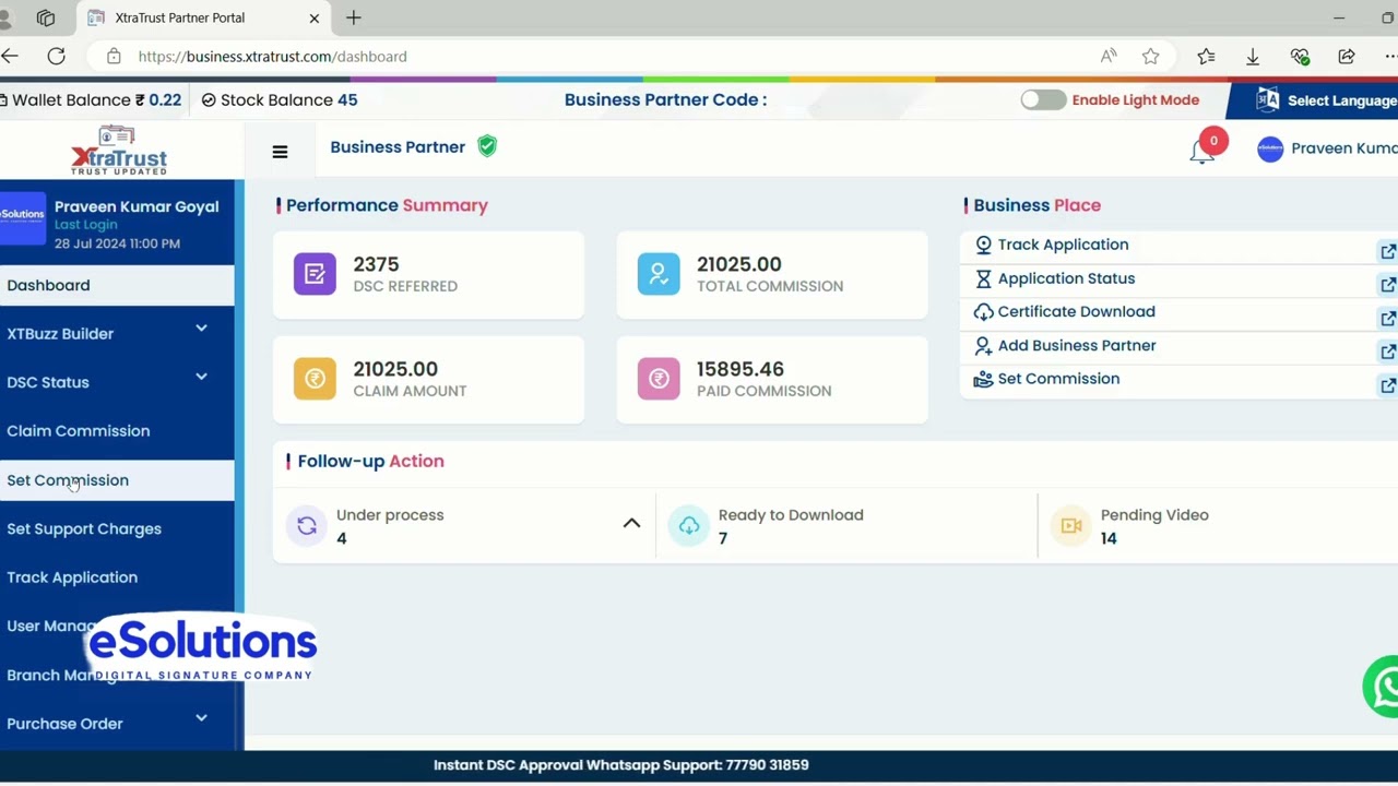 XtraTrust Partner Login Demo, How to Add Bank Account & How to Claim Commission.