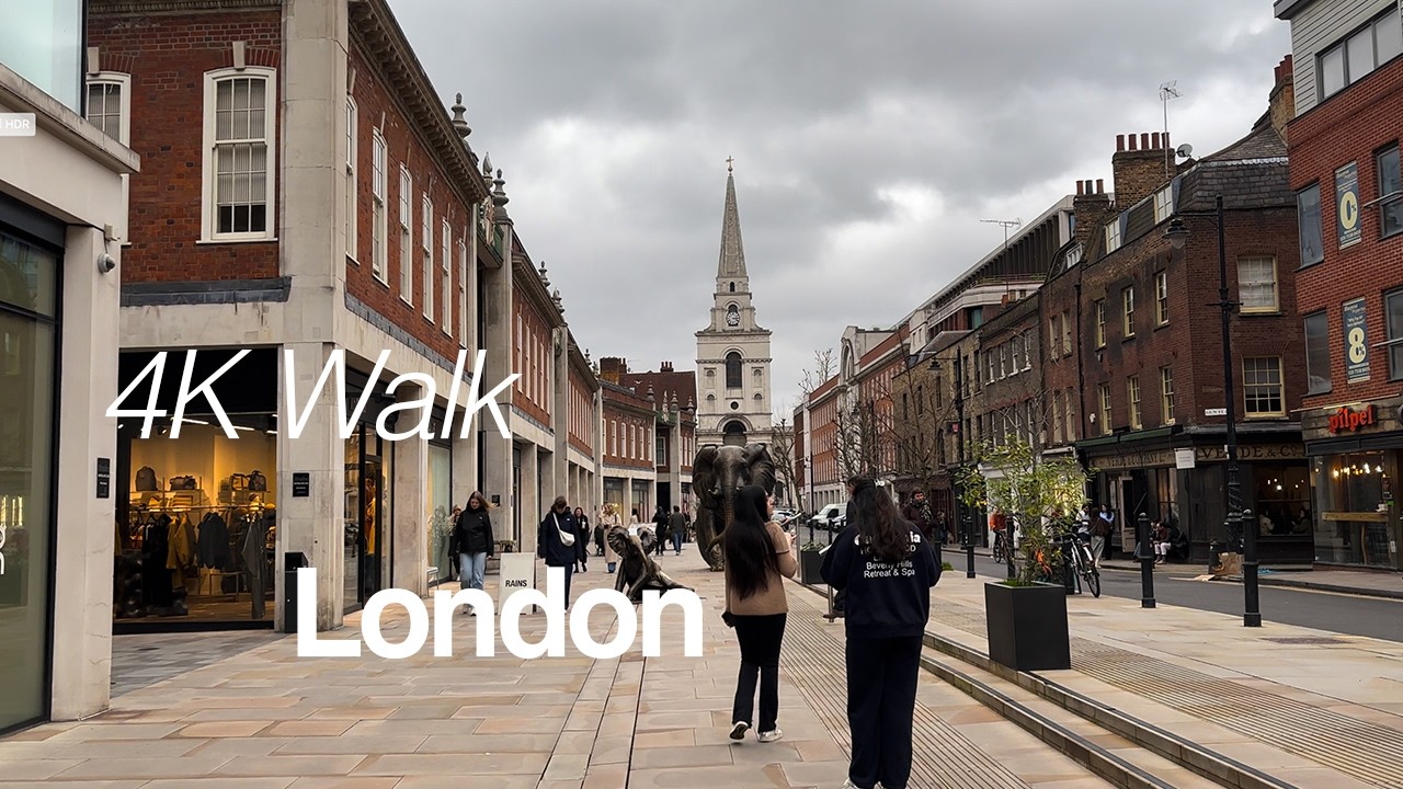 Central London Walking Tour - City of London and Shoreditch | ASMR | 4K HDR