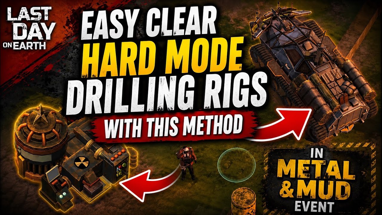 TIPS & TRICKS FOR HARD MODE DRILLING RIGS | Metal & Mud - Last Day on Earth #ldoe 