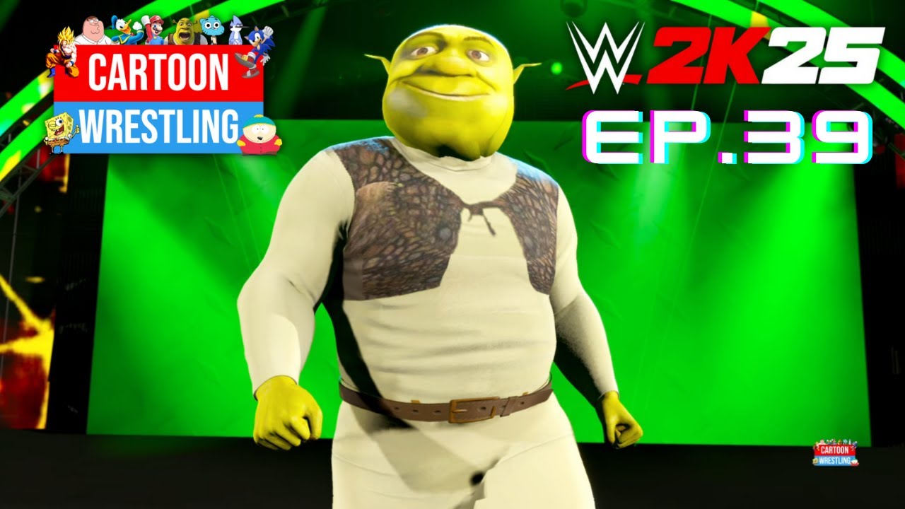 Сможет ли Шрек снова стать чемпионом мира??? WWE2K25 Cartoon Wrestling Universe Mode