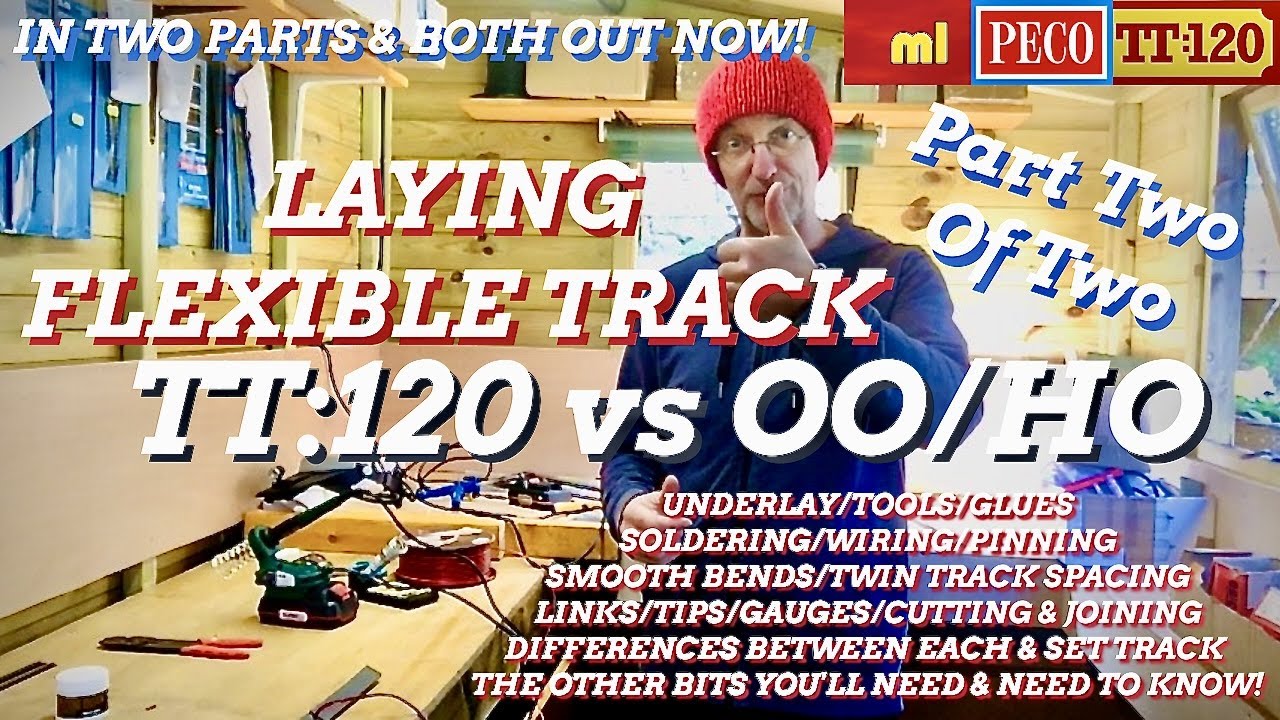 Laying TT:120 OO|HO Peco Flexible Model Railway Track Part 2of2 Fix Snip Join Bends Spacing | ml14