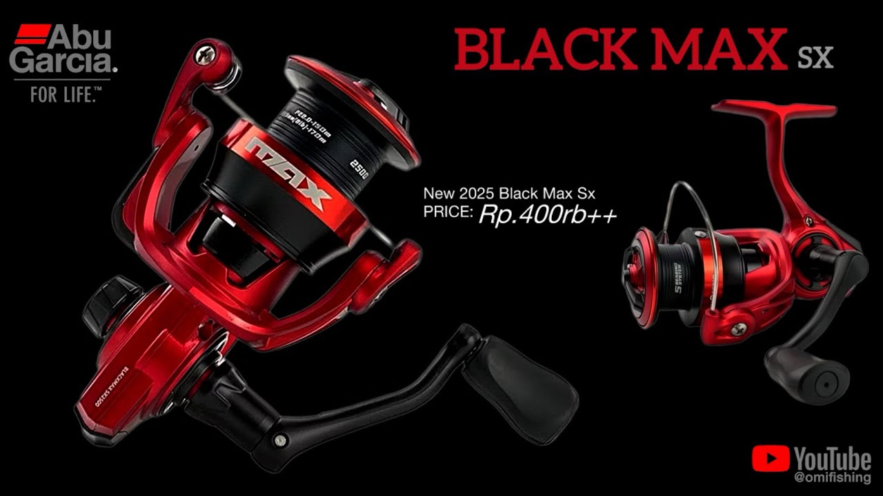 ABU GARCIA BLACK MAX SX NEW 2025 SPINNING REEL , Low End Class With Rocket Spool
