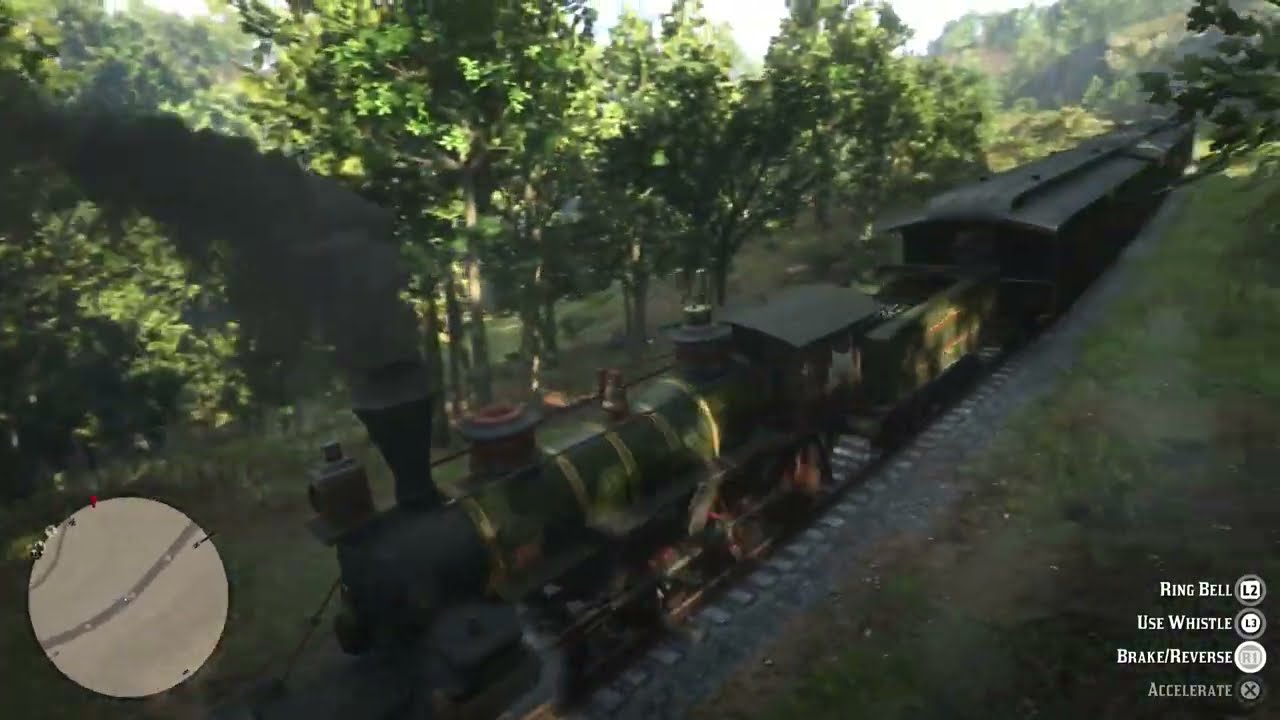 Trains face to face.