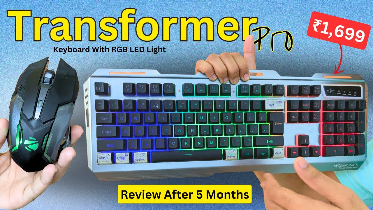 Amazon Most Bought Wireless Keyboard Mouse - Zebronics Transformer Pro