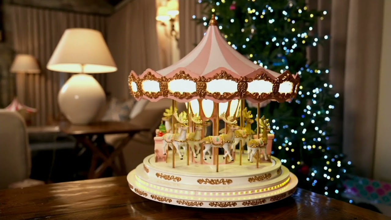 Mr. Christmas Musical Heirloom Carousel on QVC