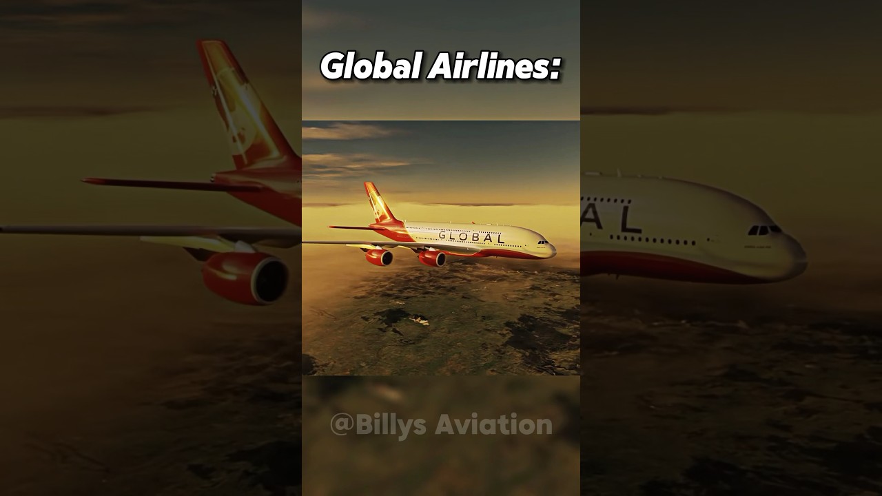 Global Airlines &ldquo;Smallest Plane&rdquo;💀 #aviation #meme #funny #a380 #shorts #viral #unexpected