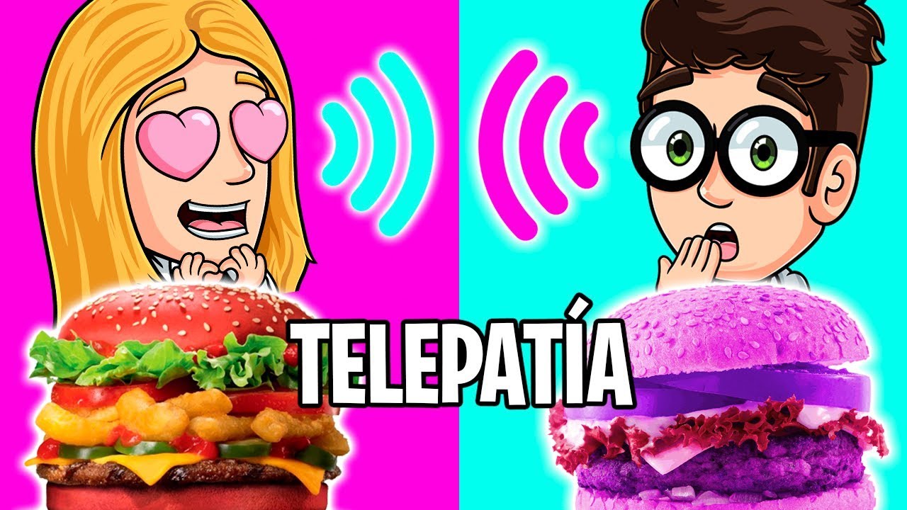 HAMURGUESA POR TELEPATÍA 🍔 TWIN TELEPATHY CHALLENGE!! 🍟