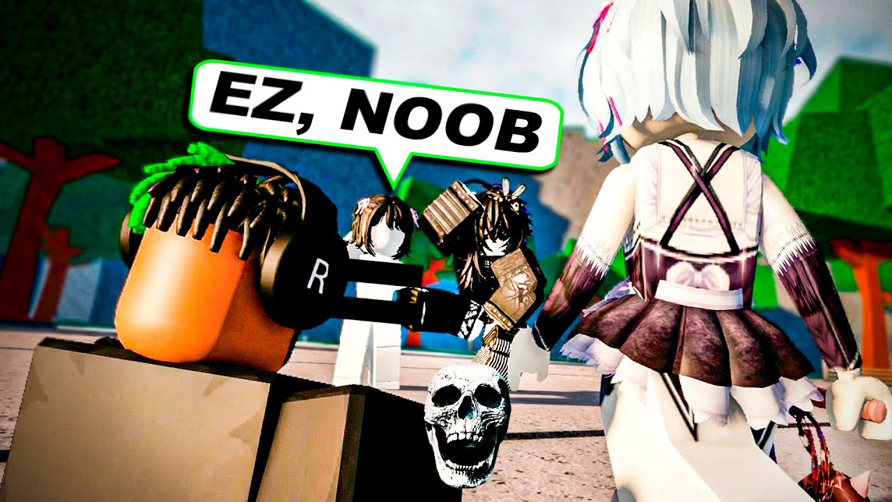Chamei um PRO pra HUMILHAR TÓXICAS que se Achavam no 2v1! 😈 (TSB Roblox)