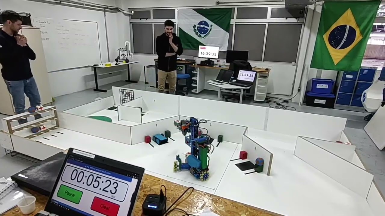 Competition Day C1 of Worldskills Asia online challenge mobile robotics - Brazil team