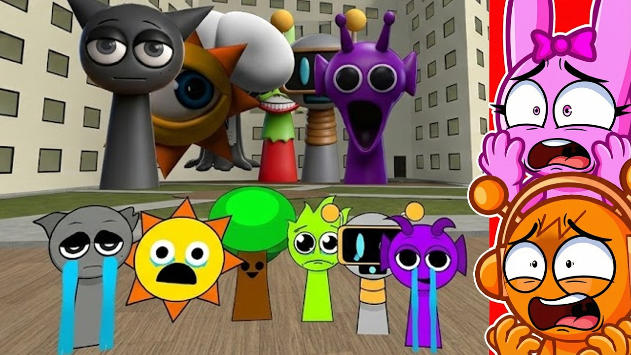 ¡Todos los Sprunki diminutos quieren que los salve de un grupo de SPRUNKIES MALVADOS! 😱