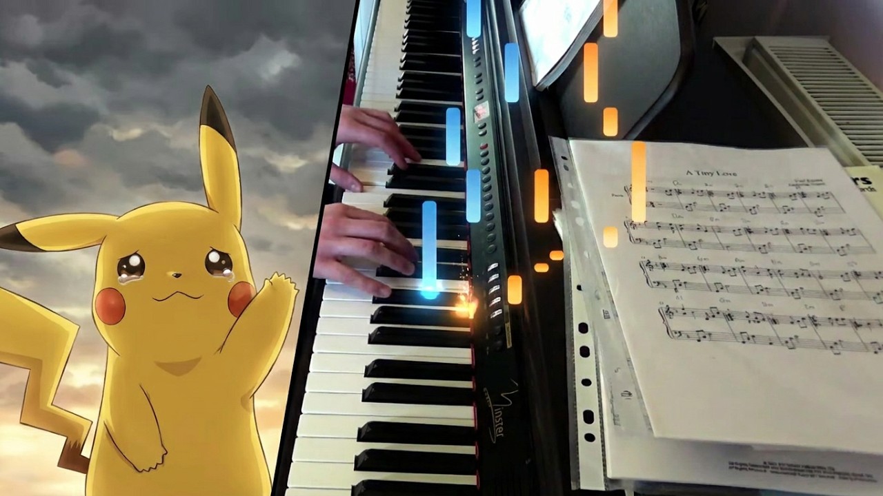 Pok&eacute;mon OST - Farewell, Pikachu!  - Tears after the cloudy weather Anime Piano + Sheet Music #65