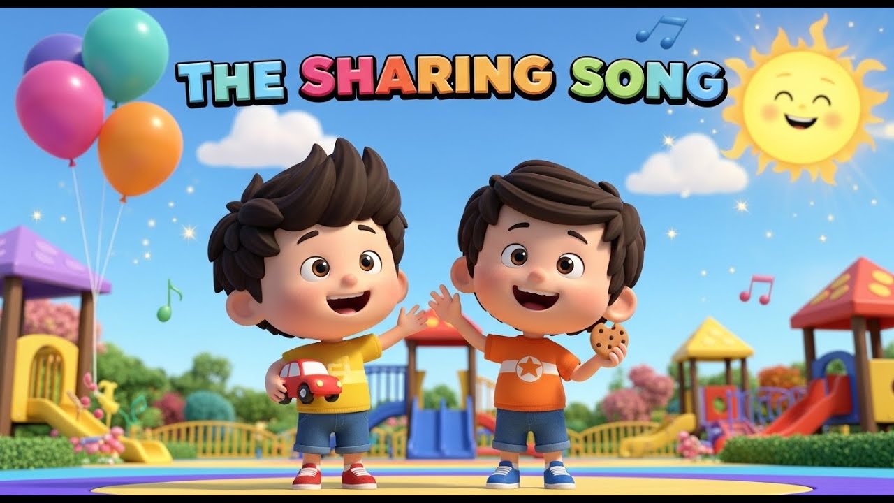 🎵 The Sharing Song | 3D Animated Kids Rhyme | Social Behavior & Sharing for Children