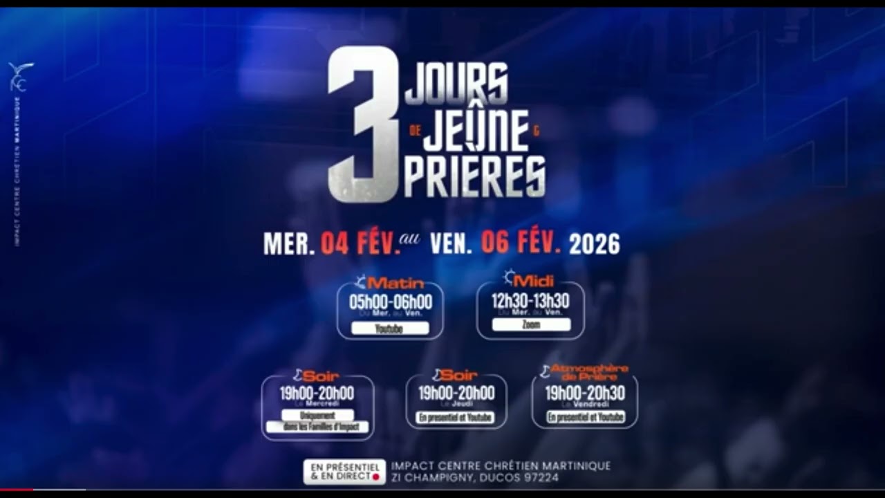 3 JOURS DE JEUNE ET PRIERES - FEV 2026 -J3
