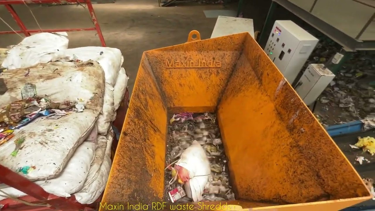 RDF bulky waste shredder, AFR bulky waste shredder, MSW bulky waste shredder, RDF waste shredding,