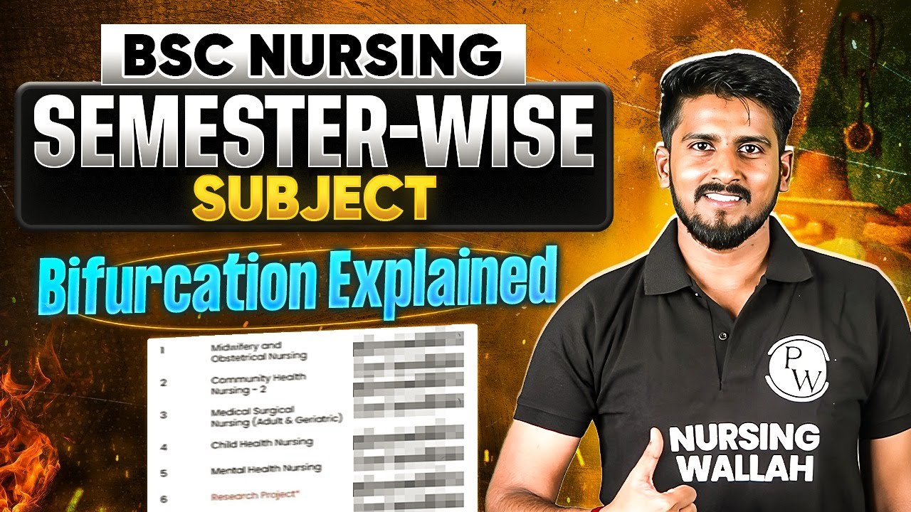 B.Sc. Nursing Semester-wise Subjects #bscnursing #bscnursing2025 #bscnursingcourses