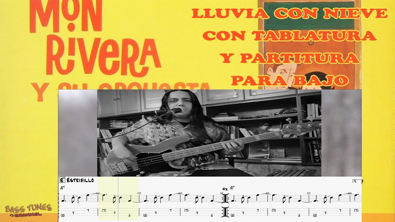 Lluvia con Nieve (Mon Rivera) LATIN BASS COVER (con Tablatura y Partitura)