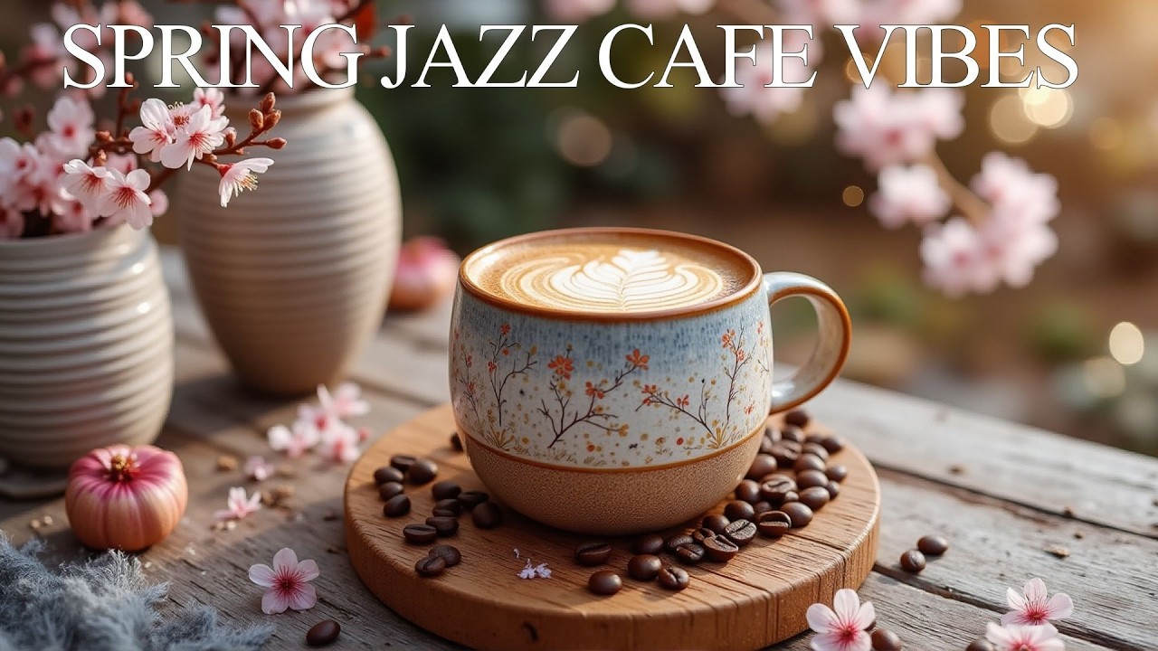 Spring Jazz Cafe Vibes ☕ Cozy Coffee Shop Jazz & Relaxing Morning Piano Music