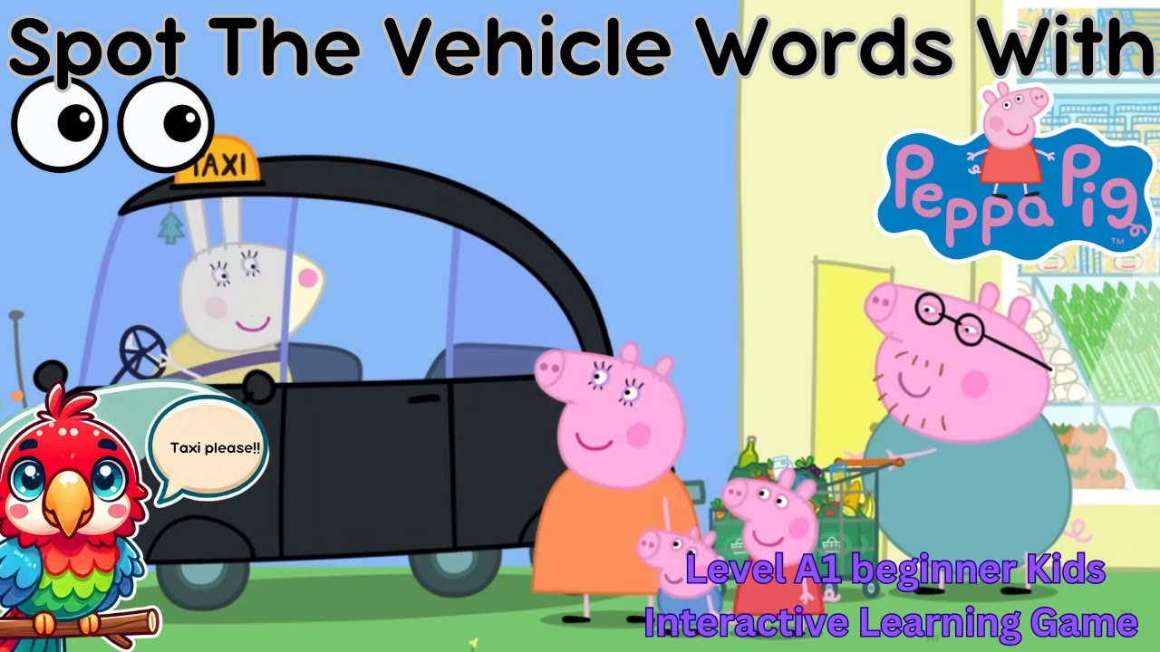 Spot It! 👀 With Peppa Pig| Find the vehicles Part 2| ESL learning video #peppapigenglish
