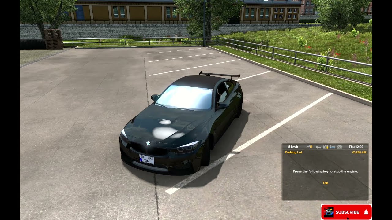 Test Driving my ETS2 1.39 BMW M4 Car mod| euro truck simulator 2 1.39 mods