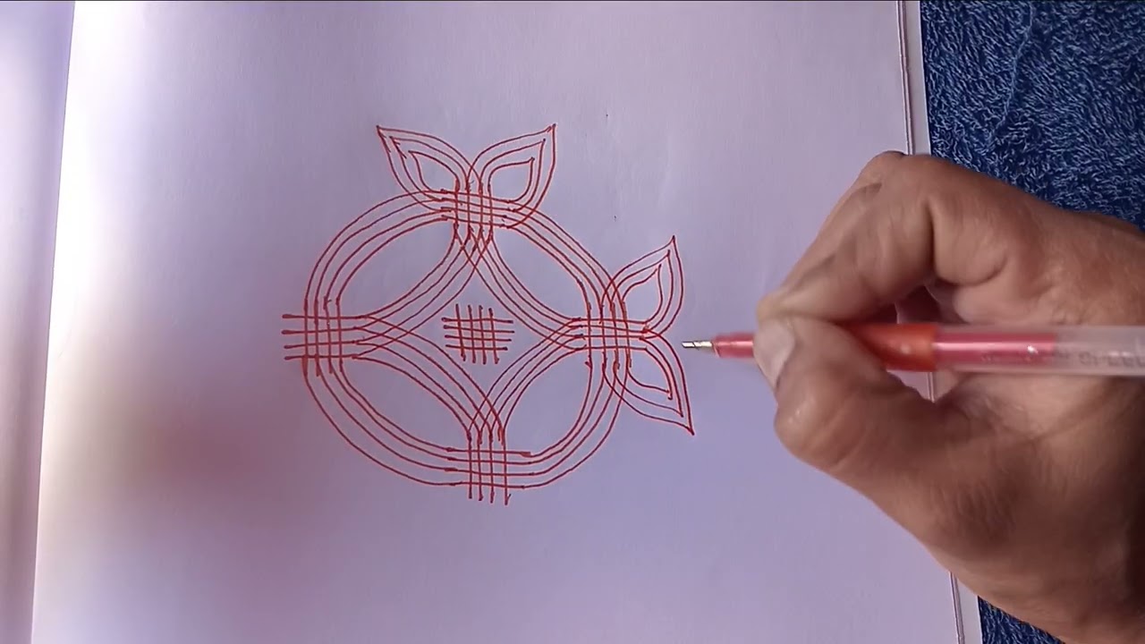 🌺beautiful and simple ,easy geethala muggu for Sankranthi festival/ traditional muggu 🌺