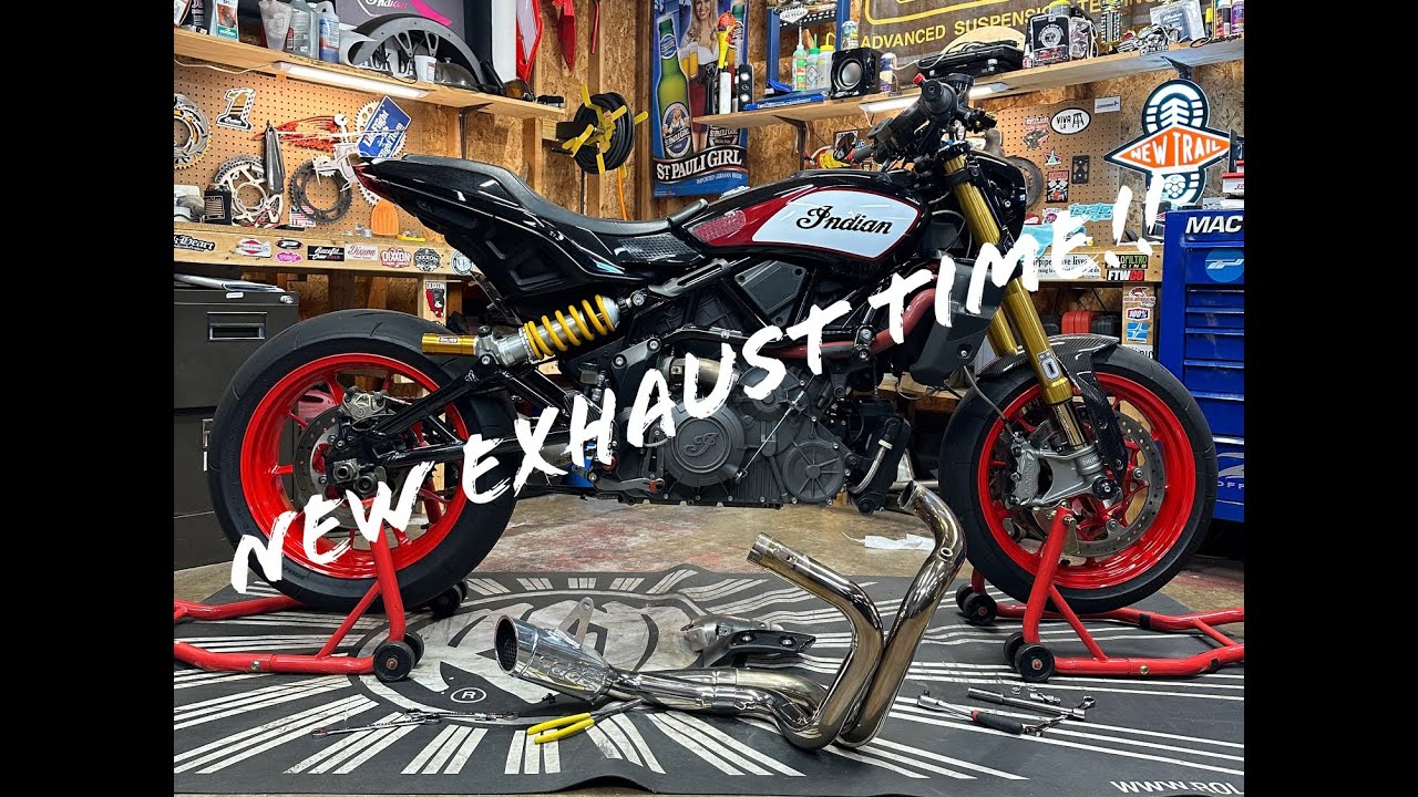 FTR1200 Toce performance exhaust installation.