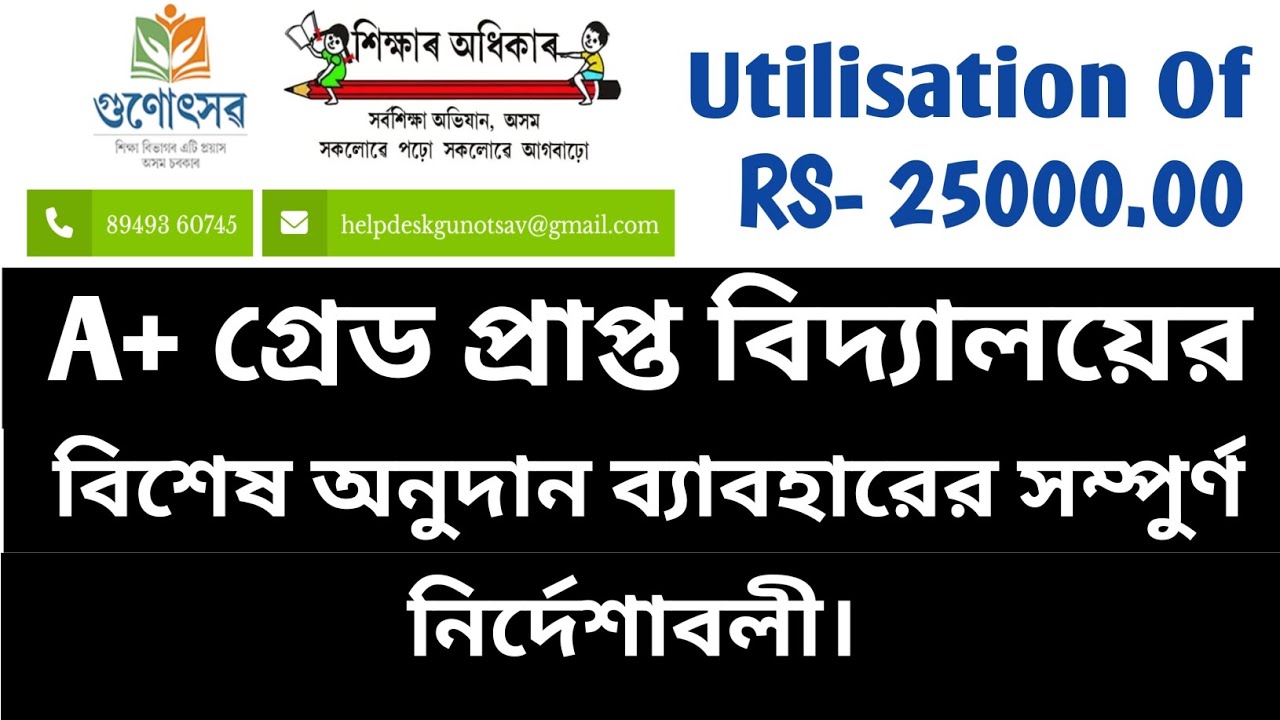 GUIDELINES OF UTILISATION OF INCENTIVE PROVIDED TO THE A+ SCHOOLS OF GUNOTSAV 2023