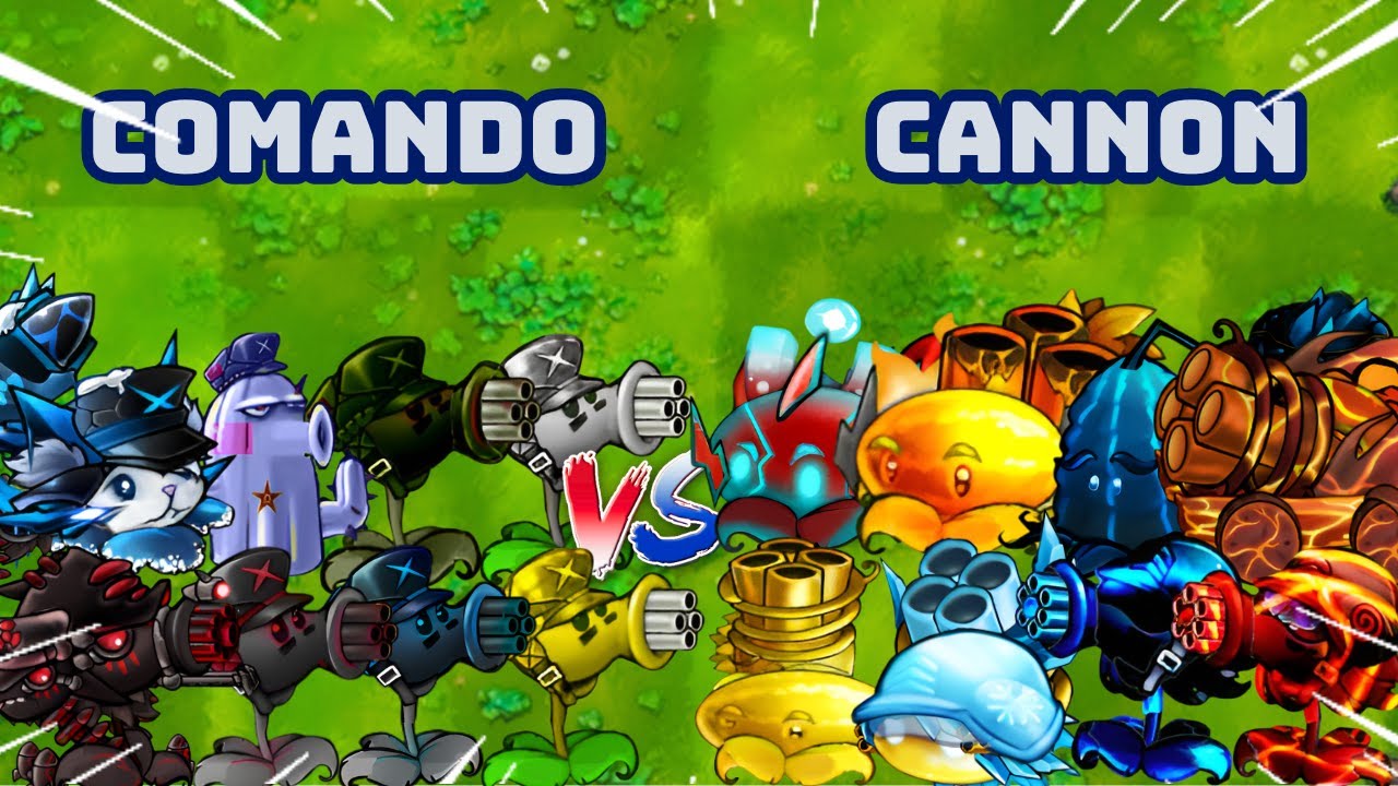 PvZ1 Fusion 3.1 Challenges!!! Team COMANDO ARMY PEA Vs Team DOOM CANNON | Who Will Win???
