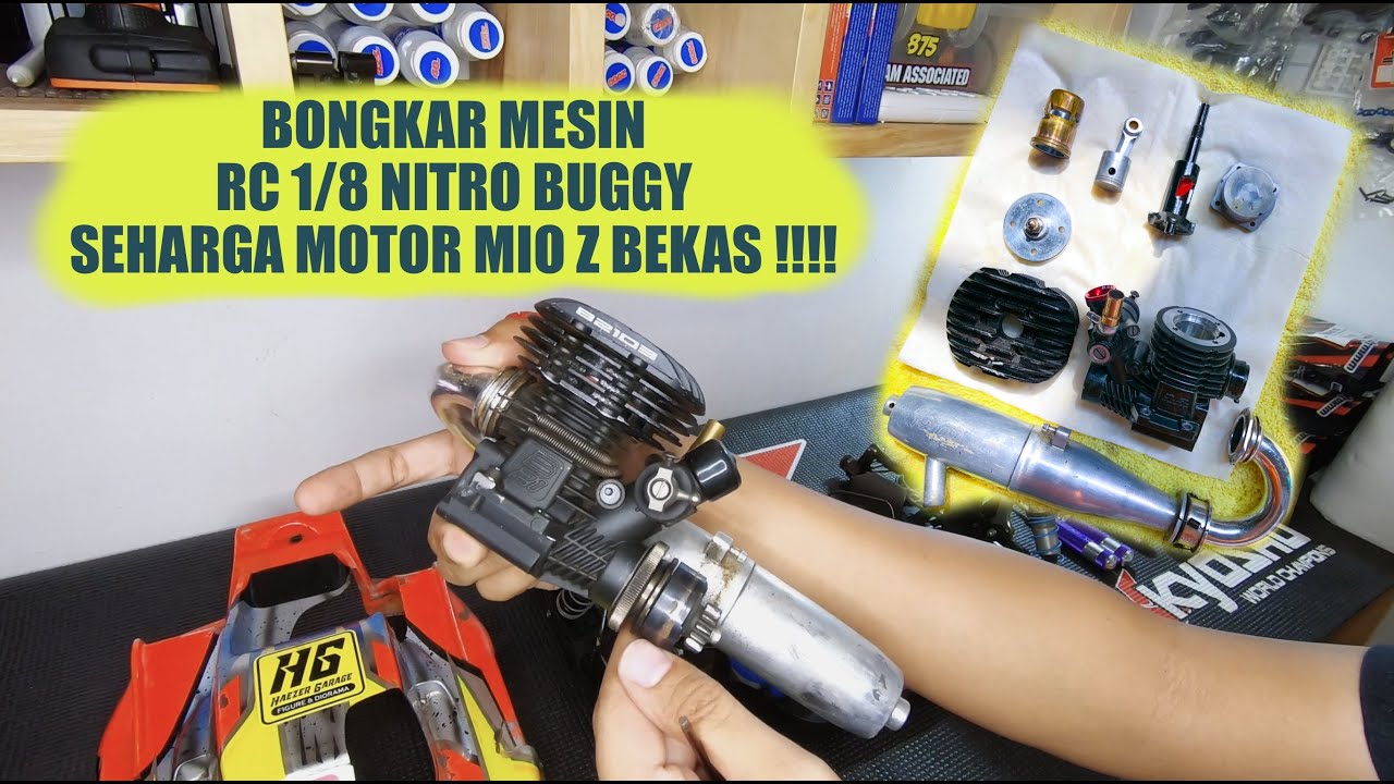 PERAWATAN MESIN RC 1/8 NITRO BUGGY SETELAH PAKAI BALAP | MAINTENANCE NITRO ENGINE OS B2103 “TYPE S”