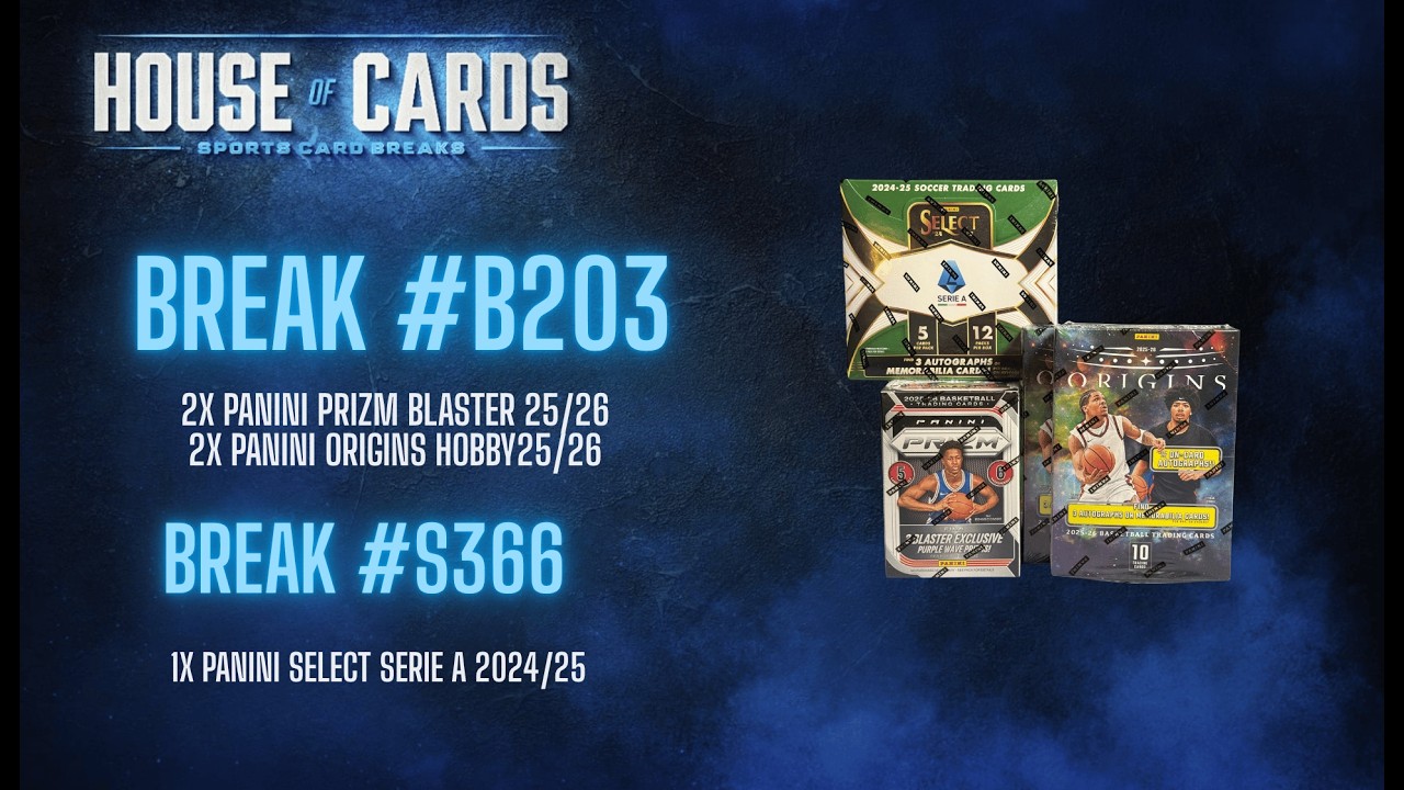 BREAK #B203 Panini Origins Hobby & Prizm Blaster, #S366 Panini Select Serie A 2024/25