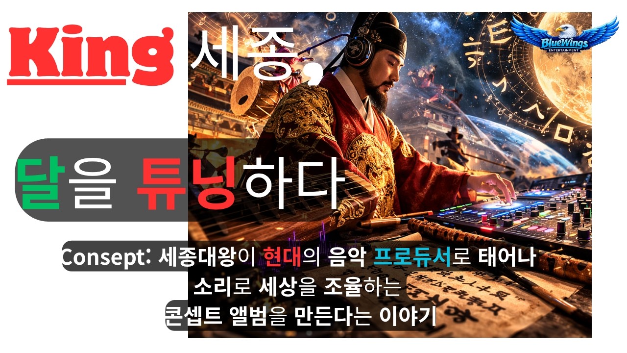 [조선팝] 《세종, 달을 튜닝하다》세종대왕이 현대의 음악 프로듀서로 태어나/ 소리로 세상을 조율하는 콘셉트 앨범을 만든다는 이야기  #조선팝 #퓨전국악 #BlueWings