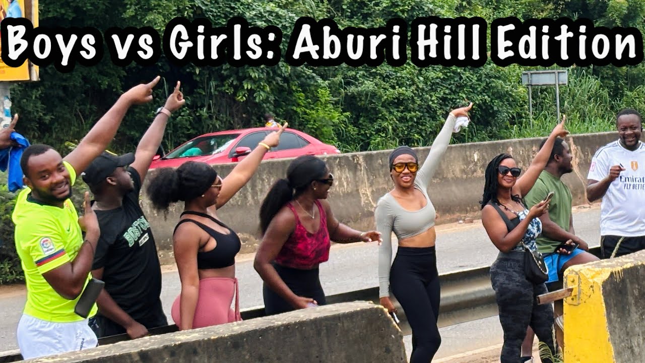 Climbing Aburi Hills... Boys vs Girls!