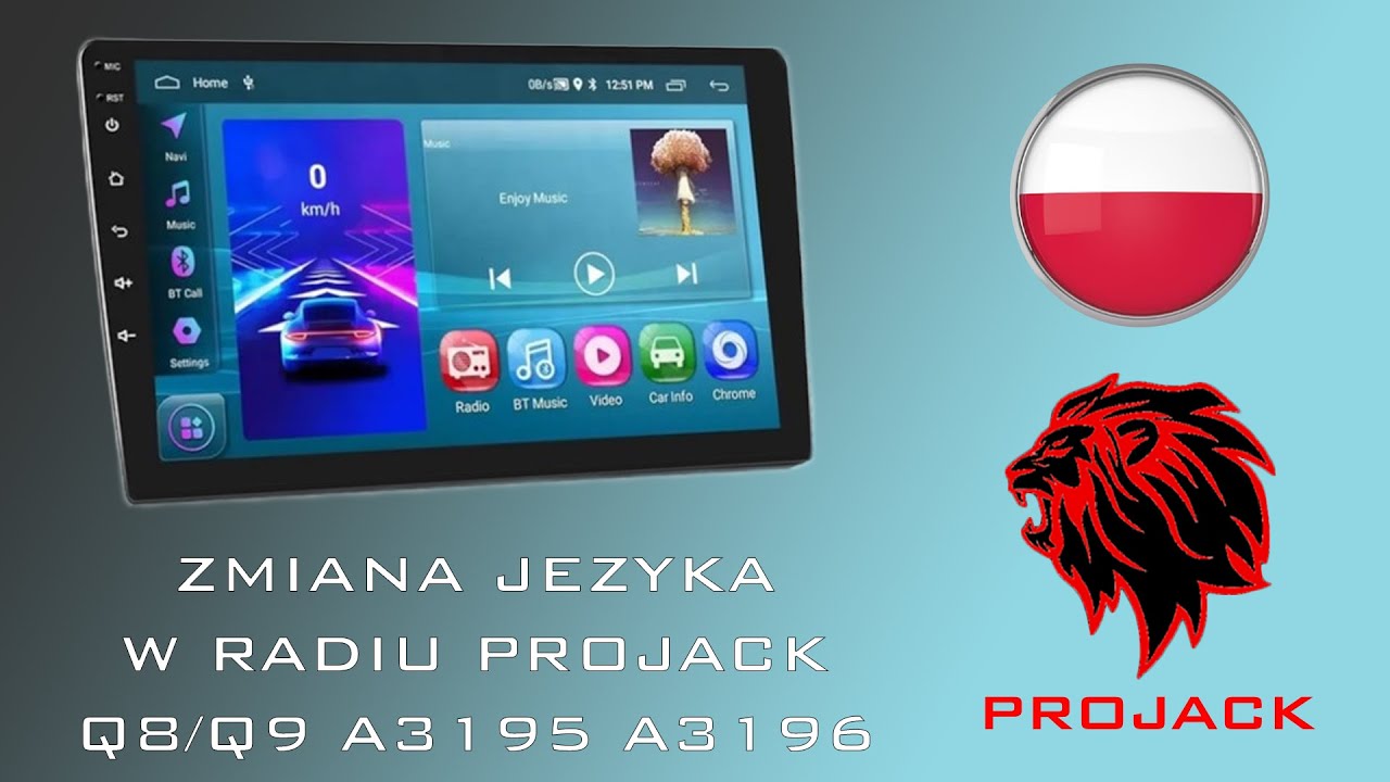 ZMIANA JĘZYKA W RADIU PROJACK Q8 A3194 A3195 A3196, Q9 A3453 A3454 A3533