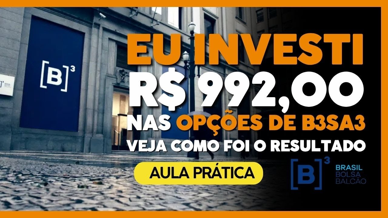 Eu Investi R$ 992,00 Nas Op&ccedil;&otilde;es de B3SA3- Veja o Resultado!