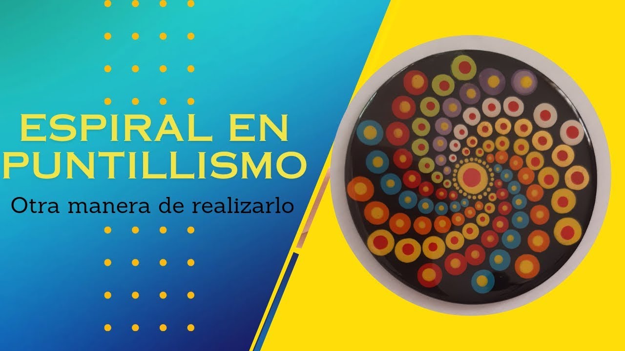 Puntillismo para principiantes.  Pasos para realizar el espiral.